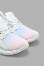 Load image into Gallery viewer, Redtag-White-Shimmery-Shoe-Lace-Sneaker-Colour:White,-Filter:Girls-Footwear-(5-to-14-Yrs),-GSR-Trainers,-New-In,-New-In-GSR-FOO,-Non-Sale,-S22A,-Section:Kidswear-Senior-Girls-5 to 14 Years
