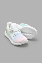 Load image into Gallery viewer, Redtag-White-Shimmery-Shoe-Lace-Sneaker-Colour:White,-Filter:Girls-Footwear-(5-to-14-Yrs),-GSR-Trainers,-New-In,-New-In-GSR-FOO,-Non-Sale,-S22A,-Section:Kidswear-Senior-Girls-5 to 14 Years
