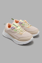 Load image into Gallery viewer, Redtag-Beige-Lace-Up-Trainer-Colour:Beige,-Filter:Girls-Footwear-(5-to-14-Yrs),-GSR-Trainers,-New-In,-New-In-GSR-FOO,-Non-Sale,-S22A,-Section:Kidswear-Senior-Girls-5 to 14 Years
