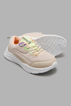 Load image into Gallery viewer, Redtag-Beige-Lace-Up-Trainer-Colour:Beige,-Filter:Girls-Footwear-(5-to-14-Yrs),-GSR-Trainers,-New-In,-New-In-GSR-FOO,-Non-Sale,-S22A,-Section:Kidswear-Senior-Girls-5 to 14 Years
