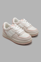 Load image into Gallery viewer, Redtag-White-Perforated-Sneaker-Colour:White,-Filter:Girls-Footwear-(5-to-14-Yrs),-GSR-Trainers,-New-In,-New-In-GSR-FOO,-Non-Sale,-S22A,-Section:Kidswear-Senior-Girls-5 to 14 Years
