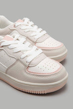 Load image into Gallery viewer, Redtag-White-Perforated-Sneaker-Colour:White,-Filter:Girls-Footwear-(5-to-14-Yrs),-GSR-Trainers,-New-In,-New-In-GSR-FOO,-Non-Sale,-S22A,-Section:Kidswear-Senior-Girls-5 to 14 Years
