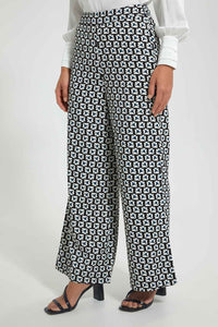 Redtag-Geo-Print-Wideleg-Trouser-Trousers-Women's-