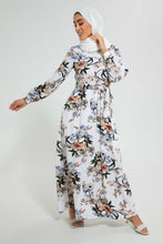 تنزيل الصورة على معرض الصور، Redtag-Blue-Floral-Print-Maxi-Dress-Dresses-Women&#39;s-
