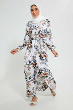 تنزيل الصورة على معرض الصور، Redtag-Blue-Floral-Print-Maxi-Dress-Dresses-Women&#39;s-
