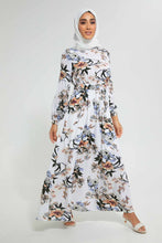 تنزيل الصورة على معرض الصور، Redtag-Blue-Floral-Print-Maxi-Dress-Dresses-Women&#39;s-
