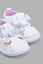 Load image into Gallery viewer, Redtag-White-Bow-Trim-Pump-Pumps-Infant-Girls-1 to 3 Years
