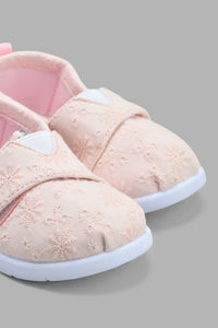 Redtag-Pink-Embroidered-Pump-Pumps-Infant-Girls-1 to 3 Years