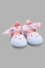 Load image into Gallery viewer, Redtag-Pink-Bow-Trim-Pump-Pumps-Infant-Girls-1 to 3 Years
