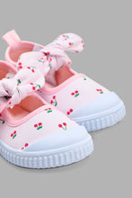 Load image into Gallery viewer, Redtag-Pink-Bow-Trim-Pump-Pumps-Infant-Girls-1 to 3 Years
