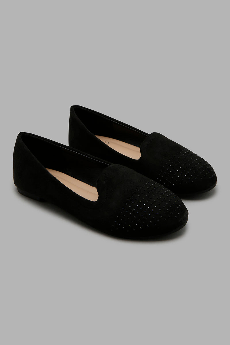 Redtag-Black-Loafer-Loafers-Senior-Girls-5 to 14 Years