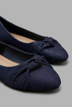 Load image into Gallery viewer, Redtag-Denim-Knotted-Trim-Ballerina-Ballerinas-Senior-Girls-5 to 14 Years
