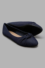 Load image into Gallery viewer, Redtag-Denim-Knotted-Trim-Ballerina-Ballerinas-Senior-Girls-5 to 14 Years
