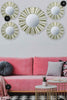 Redtag-Gold-Floral-Decorative-Wall-Mirror-Set(5Piece)-Mirrors-Home-Decor-