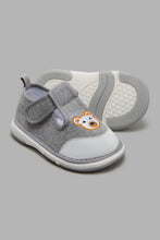 Load image into Gallery viewer, Redtag-Grey-Bear-Trim-Pump-Pumps-Infant-Boys-1 to 3 Years
