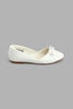 Redtag-Cream-Bow-Trim-Ballerina-Colour:Cream,-Filter:Girls-Footwear-(5-to-14-Yrs),-GSR-Casual-Shoes,-New-In,-New-In-GSR-FOO,-Non-Sale,-S22A,-Section:Kidswear-Senior-Girls-5 to 14 Years