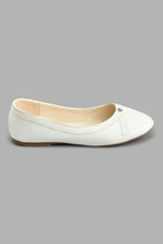 Load image into Gallery viewer, Redtag-White-Shimmer-Ballerina-Colour:White,-Filter:Girls-Footwear-(5-to-14-Yrs),-GSR-Casual-Shoes,-New-In,-New-In-GSR-FOO,-Non-Sale,-S22A,-Section:Kidswear-Senior-Girls-5 to 14 Years
