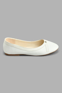 Redtag-White-Shimmer-Ballerina-Colour:White,-Filter:Girls-Footwear-(5-to-14-Yrs),-GSR-Casual-Shoes,-New-In,-New-In-GSR-FOO,-Non-Sale,-S22A,-Section:Kidswear-Senior-Girls-5 to 14 Years