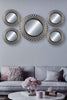 Redtag-Gold-Wall-Mirror-Set-(5-Piece)-Wall-Mirrors-Home-Decor-