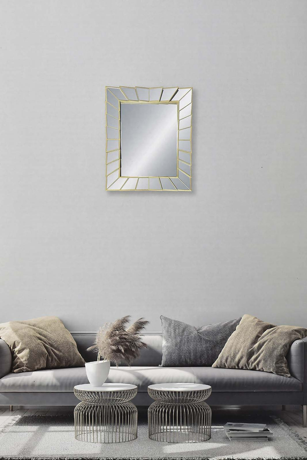 Redtag-Single-Decorative-Rectangle-Wall-Mirror-Wall-Mirrors-Home-Decor-