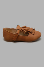 Load image into Gallery viewer, Redtag-Brown-Tassel-Ballerina-Colour:Brown,-Filter:Girls-Footwear-(3-to-5-Yrs),-GIR-Casual-Shoes,-New-In,-New-In-GIR-FOO,-Non-Sale,-S22A,-Section:Kidswear-Girls-3 to 5 Years
