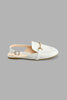 Redtag-Silver-Embossed-Floral-Mule-Colour:Silver,-Filter:Girls-Footwear-(5-to-14-Yrs),-GSR-Casual-Shoes,-New-In,-New-In-GSR-FOO,-Non-Sale,-S22A,-Section:Kidswear-Senior-Girls-5 to 14 Years