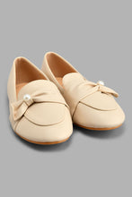 Load image into Gallery viewer, Redtag-Beige-Knotted-Trim-Brogue-Colour:Beige,-Filter:Girls-Footwear-(5-to-14-Yrs),-GSR-Casual-Shoes,-New-In,-New-In-GSR-FOO,-Non-Sale,-S22A,-Section:Kidswear-Senior-Girls-5 to 14 Years
