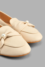 Load image into Gallery viewer, Redtag-Beige-Knotted-Trim-Brogue-Colour:Beige,-Filter:Girls-Footwear-(5-to-14-Yrs),-GSR-Casual-Shoes,-New-In,-New-In-GSR-FOO,-Non-Sale,-S22A,-Section:Kidswear-Senior-Girls-5 to 14 Years
