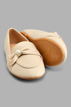 Load image into Gallery viewer, Redtag-Beige-Knotted-Trim-Brogue-Colour:Beige,-Filter:Girls-Footwear-(5-to-14-Yrs),-GSR-Casual-Shoes,-New-In,-New-In-GSR-FOO,-Non-Sale,-S22A,-Section:Kidswear-Senior-Girls-5 to 14 Years
