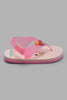 Redtag-Pale-Pink-Swan-Print-Flip-Flop-Toe-Posts-Girls-3 to 5 Years