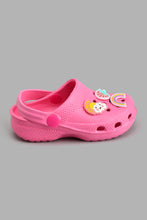 Load image into Gallery viewer, Redtag-Pale-Pink-Rainbow-Trim-Clogs-Colour:Pink,-Filter:Girls-Footwear-(3-to-5-Yrs),-GIR-Flip-Flops,-New-In,-New-In-GIR-FOO,-Non-Sale,-S22A,-Section:Kidswear-Girls-3 to 5 Years
