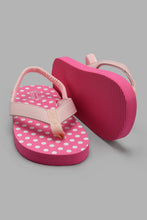 Load image into Gallery viewer, Redtag-Pale-Pink-Polka-Dot-Flip-Flop-Toe-Posts-Girls-3 to 5 Years
