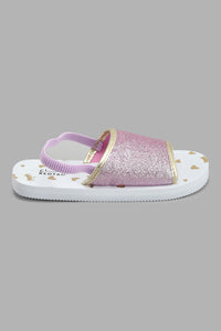 Redtag-White-Glitter-Slide-Sliders-Girls-3 to 5 Years