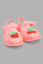 Load image into Gallery viewer, Redtag-Pink-Strawberry-Trim-Clogs-Clogs-Girls-3 to 5 Years
