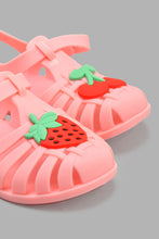 Load image into Gallery viewer, Redtag-Pink-Strawberry-Trim-Clogs-Clogs-Girls-3 to 5 Years
