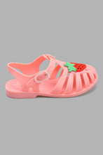 Load image into Gallery viewer, Redtag-Pink-Strawberry-Trim-Clogs-Clogs-Girls-3 to 5 Years
