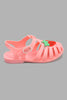 Redtag-Pink-Strawberry-Trim-Clogs-Clogs-Girls-3 to 5 Years