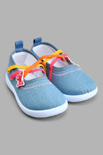 Load image into Gallery viewer, Redtag-Denim-Butterfly-Trim-Pump-Colour:Denim,-Filter:Girls-Footwear-(1-to-3-Yrs),-ING-Trainers,-New-In,-New-In-ING-FOO,-Non-Sale,-S22B,-Section:Kidswear-Infant-Girls-1 to 3 Years
