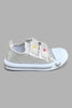 Redtag-Pale-Grey-Heart-Embroidered-Pump-Colour:Grey,-Filter:Girls-Footwear-(1-to-3-Yrs),-ING-Trainers,-New-In,-New-In-ING-FOO,-Non-Sale,-S22B,-Section:Kidswear-Infant-Girls-1 to 3 Years