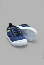 Load image into Gallery viewer, Redtag-Navy-Pom-Pom-Trim-Pump-Colour:Navy,-Filter:Girls-Footwear-(1-to-3-Yrs),-ING-Trainers,-New-In,-New-In-ING-FOO,-Non-Sale,-S22A,-Section:Kidswear-Infant-Girls-1 to 3 Years
