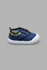 Redtag-Navy-Pom-Pom-Trim-Pump-Colour:Navy,-Filter:Girls-Footwear-(1-to-3-Yrs),-ING-Trainers,-New-In,-New-In-ING-FOO,-Non-Sale,-S22A,-Section:Kidswear-Infant-Girls-1 to 3 Years