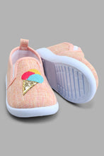 Load image into Gallery viewer, Redtag-Pale-Pink-Ice-Cream-Trim-Pump-Colour:Pink,-Filter:Girls-Footwear-(1-to-3-Yrs),-ING-Trainers,-New-In,-New-In-ING-FOO,-Non-Sale,-S22B,-Section:Kidswear-Infant-Girls-1 to 3 Years
