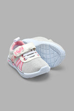 Load image into Gallery viewer, Redtag-White-Bow-Trim-Pump-Colour:White,-Filter:Girls-Footwear-(1-to-3-Yrs),-ING-Trainers,-New-In,-New-In-ING-FOO,-Non-Sale,-S22A,-Section:Kidswear-Infant-Girls-1 to 3 Years
