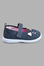 Load image into Gallery viewer, Redtag-Navy-Cat-Face-Pump-Pumps-Infant-Girls-1 to 3 Years
