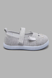 Redtag-Grey-Cat-Face-Pump-Colour:Grey,-Filter:Girls-Footwear-(1-to-3-Yrs),-ING-Trainers,-New-In,-New-In-ING-FOO,-Non-Sale,-S22A,-Section:Kidswear-Infant-Girls-1 to 3 Years