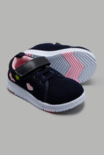 Load image into Gallery viewer, Redtag-Navy-Velcro-Strap-Pump-Colour:Navy,-Filter:Girls-Footwear-(1-to-3-Yrs),-ING-Trainers,-New-In,-New-In-ING-FOO,-Non-Sale,-S22A,-Section:Kidswear-Infant-Girls-1 to 3 Years
