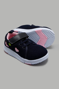 Redtag-Navy-Velcro-Strap-Pump-Colour:Navy,-Filter:Girls-Footwear-(1-to-3-Yrs),-ING-Trainers,-New-In,-New-In-ING-FOO,-Non-Sale,-S22A,-Section:Kidswear-Infant-Girls-1 to 3 Years