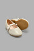 Redtag-Beige-Floral-Trim-Ballerina-Colour:Beige,-Filter:Girls-Footwear-(3-to-5-Yrs),-GIR-Casual-Shoes,-New-In,-New-In-GIR-FOO,-Non-Sale,-S22A,-Section:Kidswear-Girls-3 to 5 Years