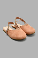 Load image into Gallery viewer, Redtag-Tan-Diamante-Trim-Mule-Colour:Tan,-Filter:Girls-Footwear-(3-to-5-Yrs),-GIR-Casual-Shoes,-New-In,-New-In-GIR-FOO,-Non-Sale,-S22A,-Section:Kidswear-Girls-3 to 5 Years
