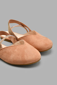 Redtag-Tan-Diamante-Trim-Mule-Colour:Tan,-Filter:Girls-Footwear-(3-to-5-Yrs),-GIR-Casual-Shoes,-New-In,-New-In-GIR-FOO,-Non-Sale,-S22A,-Section:Kidswear-Girls-3 to 5 Years